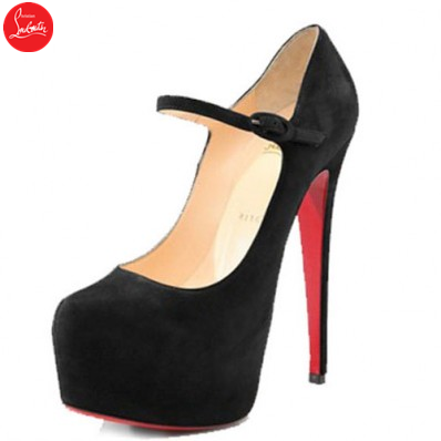 Outlet Christian Louboutin Lady Daf 160mm Mary Jane Pumps Black Suede