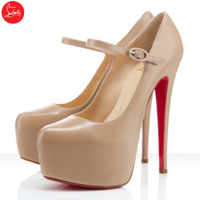 Outlet Louboutin Lady 160mm Mary Jane Pumps Nude